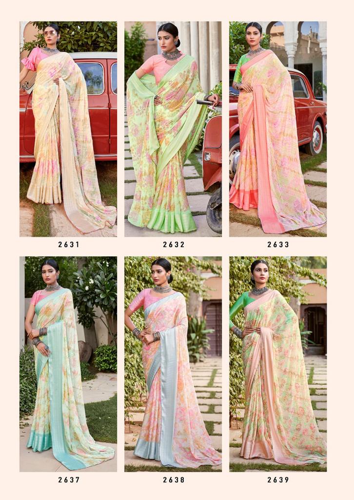 Kashvi Tanvi Fancy Chiffon Printed Ethnic Wear Designer Saree Collection